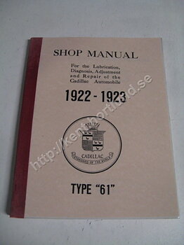 1922-1923 Cadillac Shop Manual