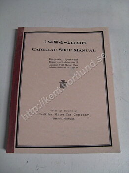 1924-1925 Cadillac Shop manual
