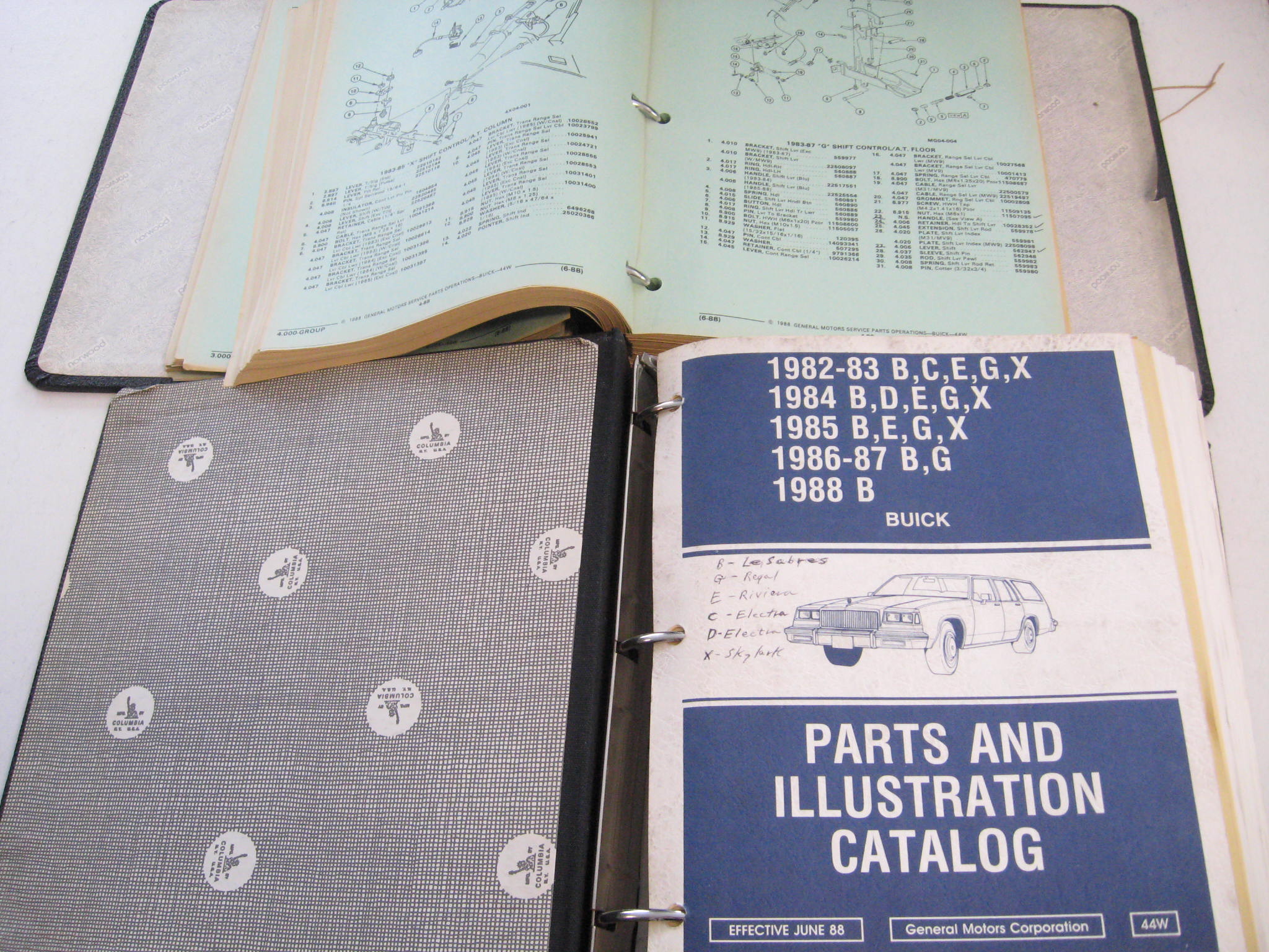 1982-1988 Buick Parts and Illustration Catalog