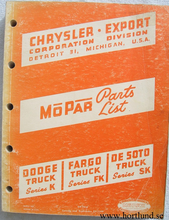 1957 Dodge Fargo & De Soto Truck Series K