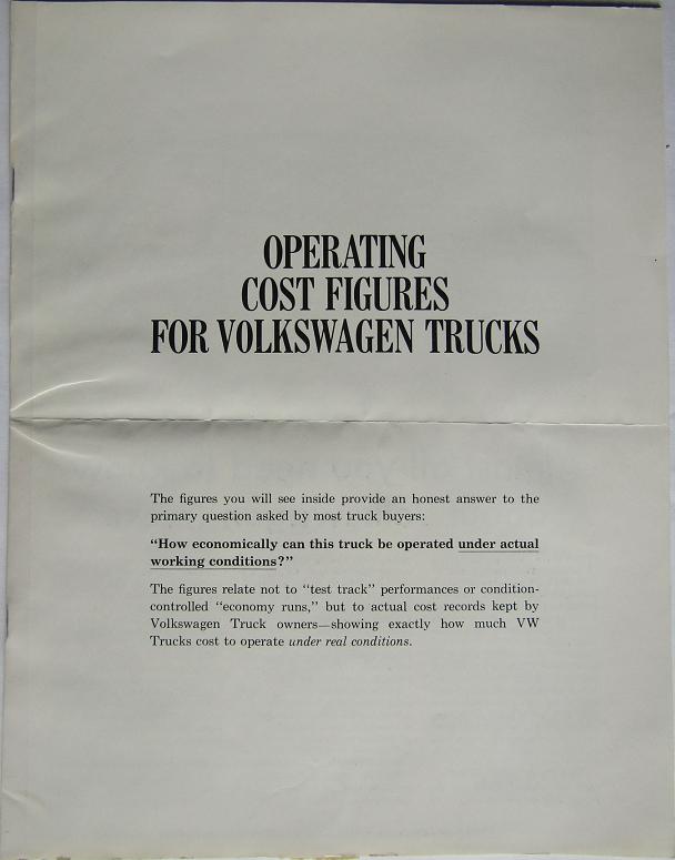 1960 Volkswagen Buss o Pickup broschyr