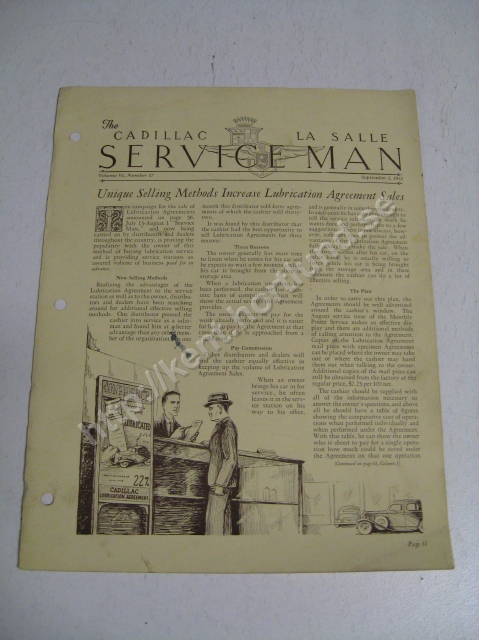 1932 Cadillac, La Salle The Cadillac La Salle service man