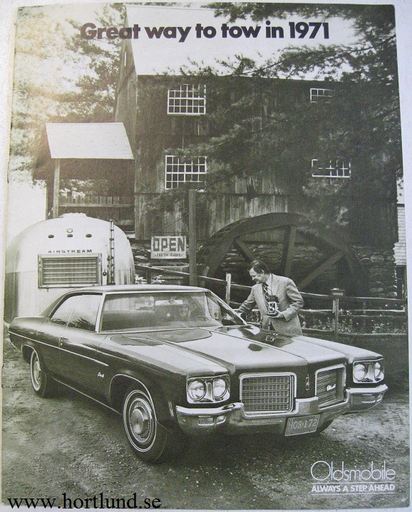 1971 Oldsmobile broschyr "Great way to tow in 1971"