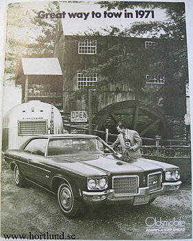 1971 Oldsmobile broschyr "Great way to tow in 1971"