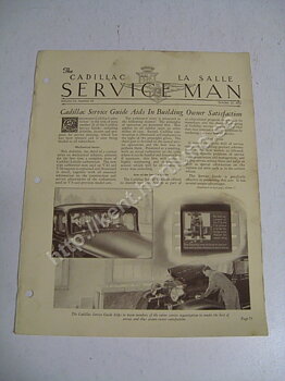 1932 Cadillac, La Salle The Cadillac La Salle service man