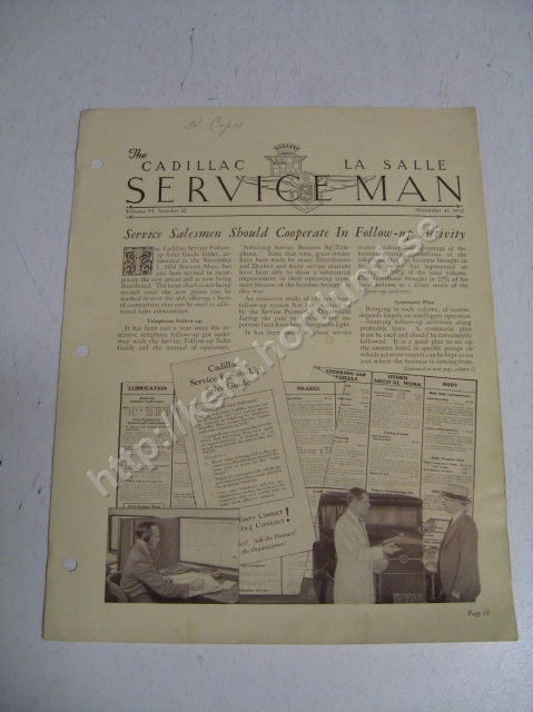 1932 Cadillac, La Salle The Cadillac La Salle service man