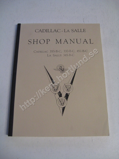 1932-33 Cadillac, 355-B-C, 370-B-C, 452-B-C  la salle 345-B-C shop manual