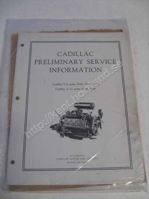 1936 Cadillac V-8, series 36-60,36-70, 36-75 Cadillac V-12, series 36-80, 36-85 Preliminary service information