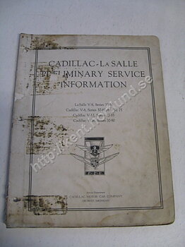 1937 Lasalle V-8, series 37-50 Cadillac v-8, series 37-60, 65, 70, 75 Cadillac V-12, Series 37-85 Cadillac V-16, series 37-90 Preliminary service information