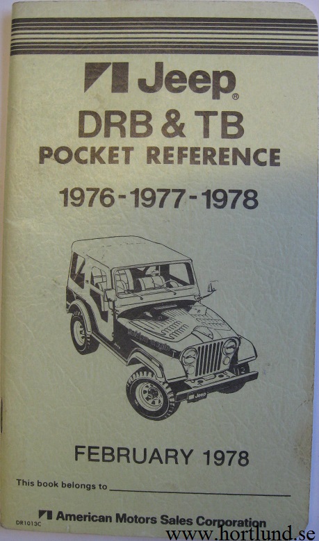1976 - 1978 Jeep  Service Bulletiner