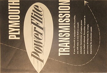 1954 Plymouth Owners Manual PowerFlite supplement