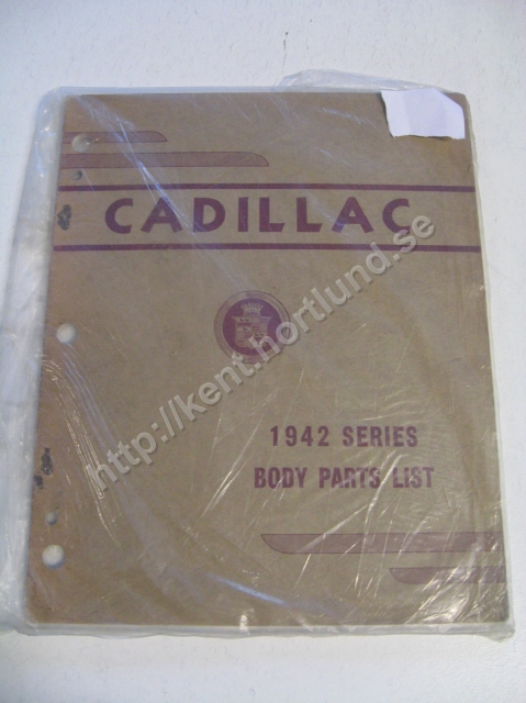 1942 Cadillac Body parts list