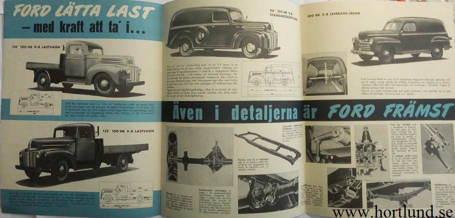 1947 Ford Lastbilar broschyr svensk - 2