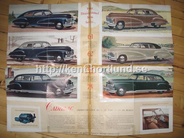 1946 Cadillac broschyr