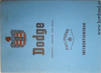 1954 Dodge Instruktionsbok svensk