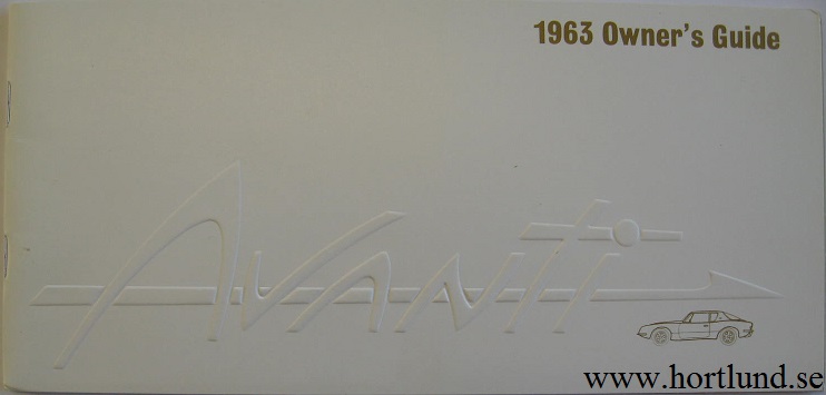 1963 Studebaker Avanti Owner's Guide
