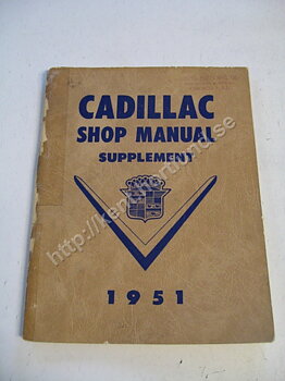 1951 Cadillac Shop manual supplement