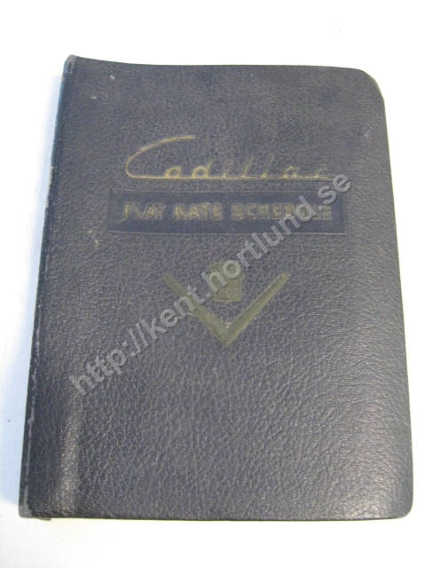 1951 Cadillac Flat rate schedule