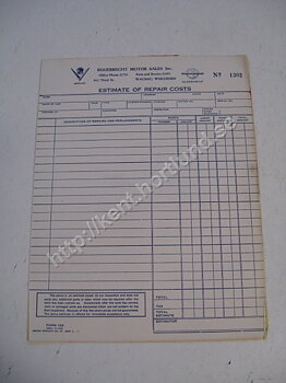 1952 Cadillac estimate of repair costs