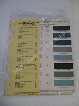 1952 Cadillac Colors for 1952 fleet-x