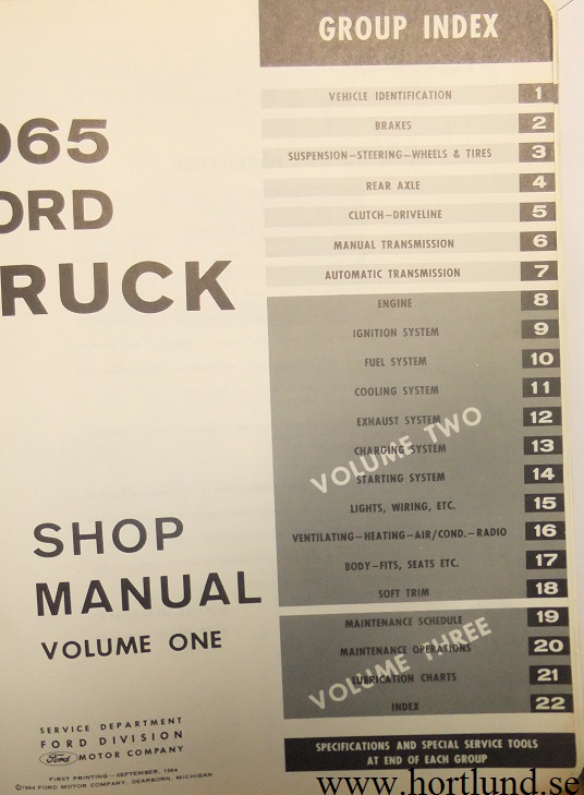 1965 Ford Truck Shop Manual - 2