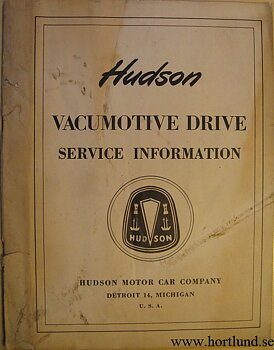 1946 - 1949 Hudson Vacumotive Drive Service Information