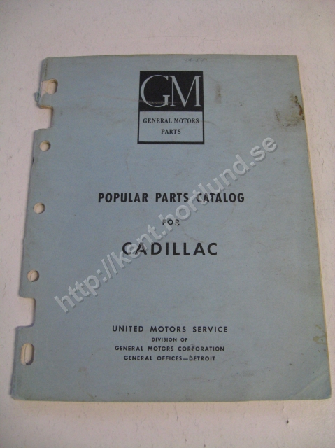 1954 Cadillac popular parts catalog for cadillac