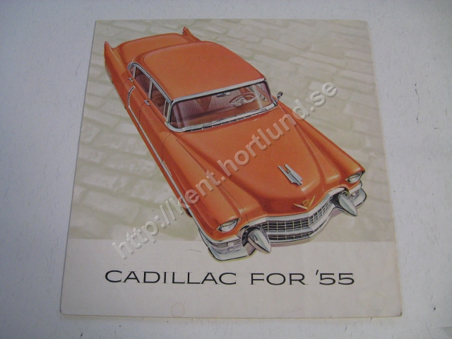 1955 Cadillac broschyr stor folder