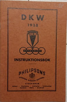 1938 DKW Instruktionsbok svensk