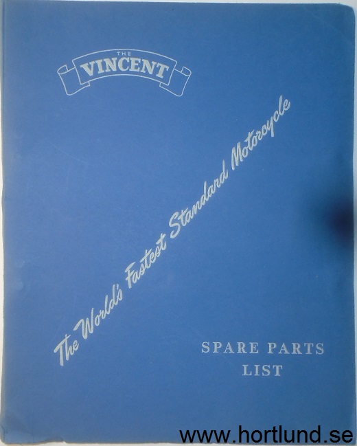 1950-tal Vincent Spare Parts List