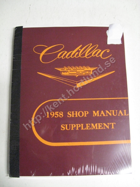 1958  Cadillac Shop Manual supplement