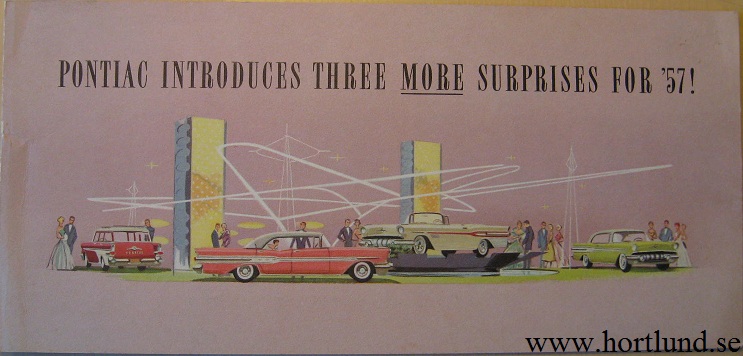 1957 Pontiac Three More Suprises broschyr
