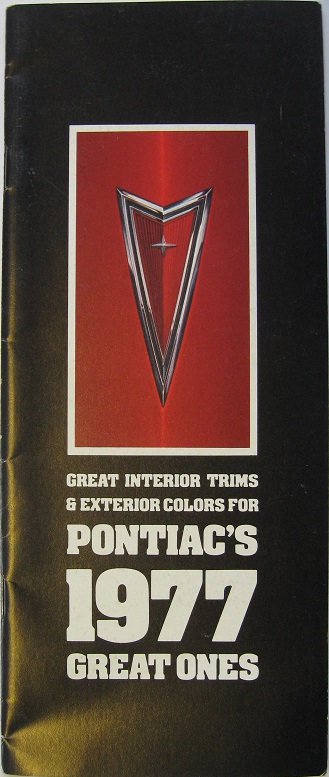 1977 Pontiac alla modeller Colors and Interiors broschyr