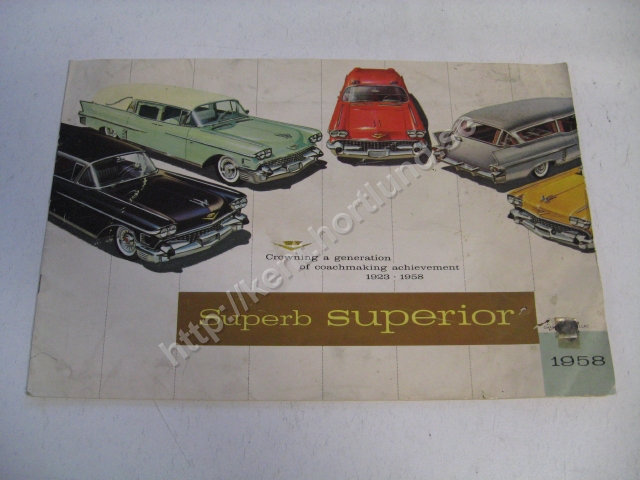 1958 Cadillac Superior Försäljningsbroschyr