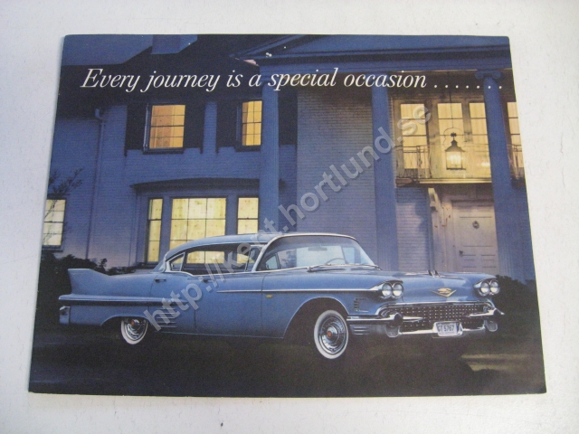 1958 Cadillac broschyr Every journey is ...