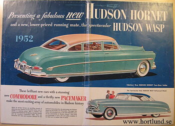 1952 Hudson broschyr alla modeller