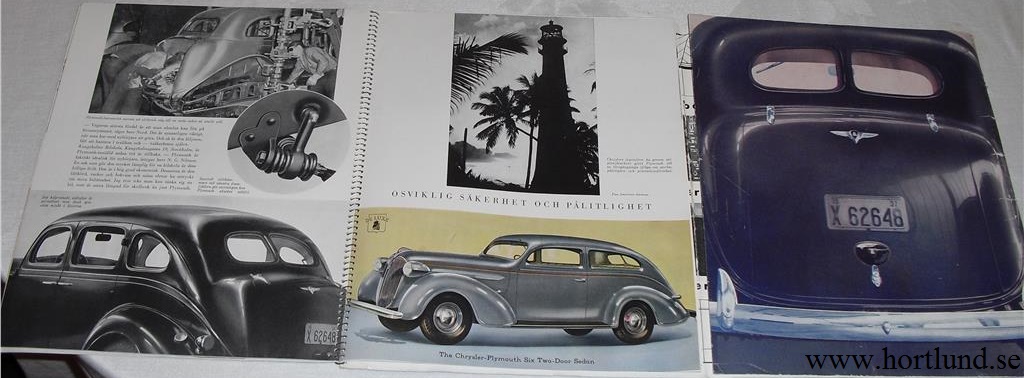 1937 Plymouth broschyr svensk - 2