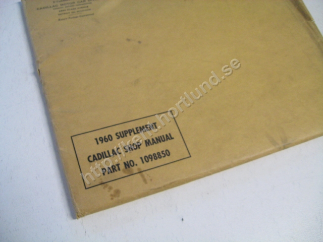 1960 Cadillac Shop Manual Supplement original