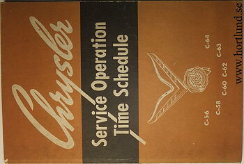 1954 Chrysler Service Operation Time Schedule