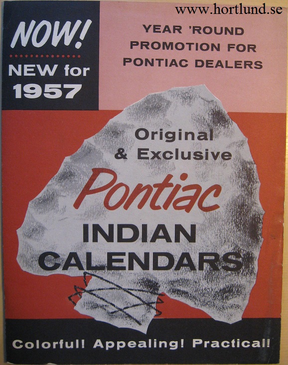 1957 Pontiac Indian kalender reklam