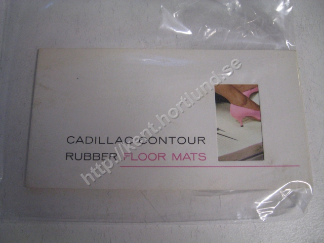 1960 Cadillac Rubber Floor Mats broschyr
