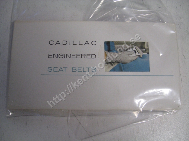 1960 Cadillac Seat Belts broschyr