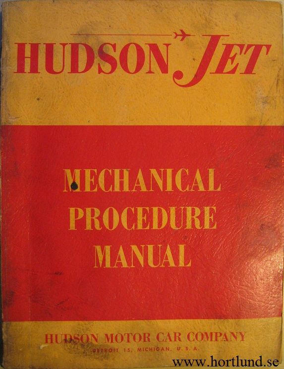 1953 Hudson Jet Mechanical Procedure Manual