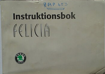 1999 Skoda Felicia Instruktionsbok