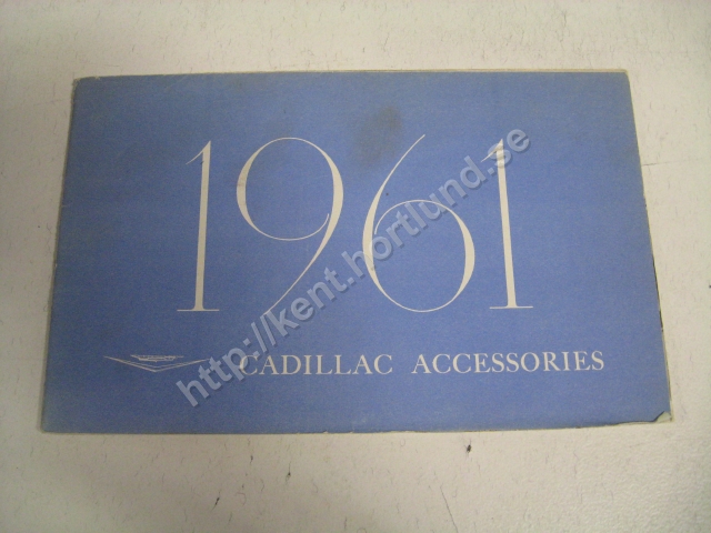 1961 Cadillac Accessories tillbehörsbroschyr