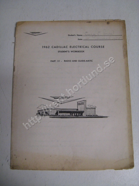 1962 Cadillac students workbook