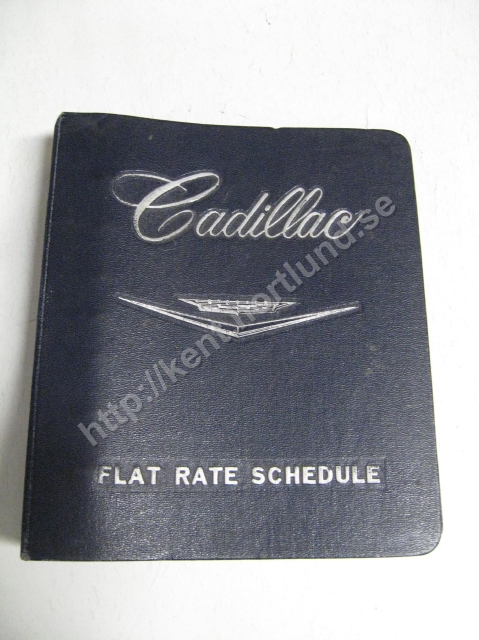 1962 Cadillac flat rate schedule