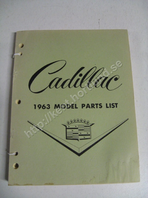 1963 Cadillac Model Parts list