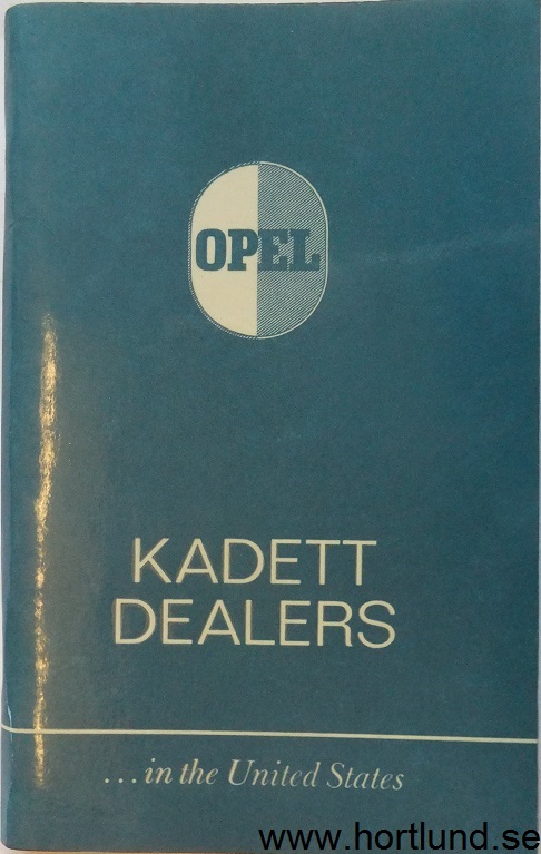 1969 Opel Kadett Dealers in the United States, Aug. -69