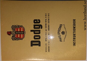 1955 Dodge Instruktionsbok svensk